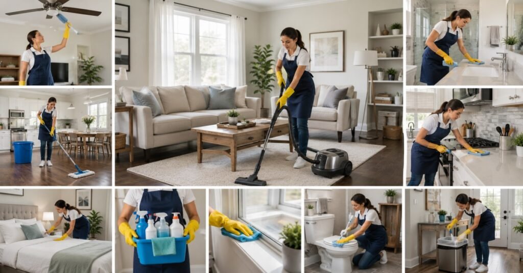 What's included in house cleaning Albany NY — KD Cleaners standard service checklist image.