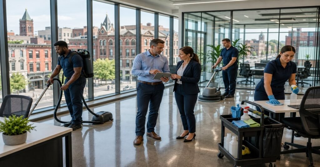 Premium commercial office cleaning Troy NY services for corporate facilities by KD Cleaners.