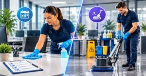Daily vs deep janitorial checklist for modern commercial offices in Albany NY