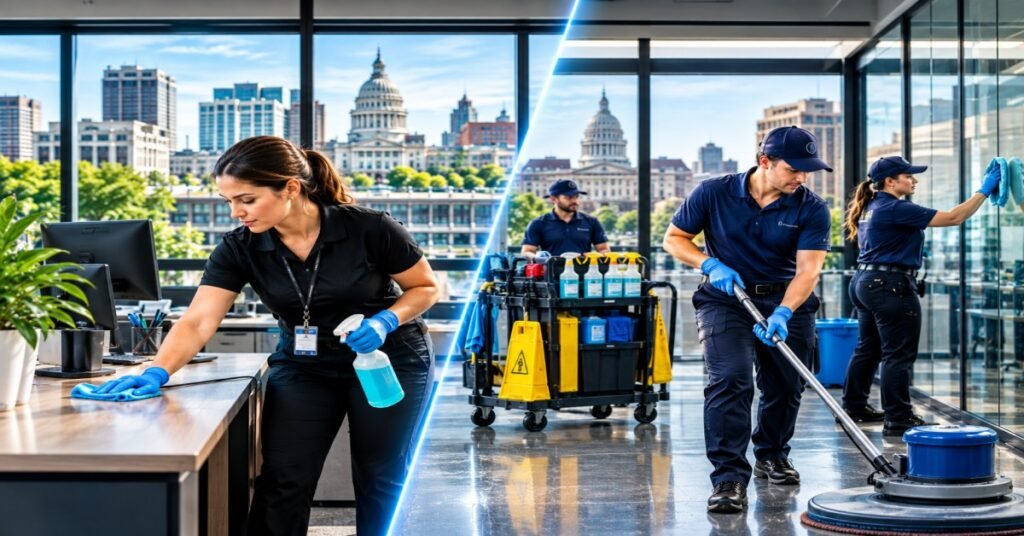 Comparison guide of in-house vs outsourced commercial cleaning for Albany facilities